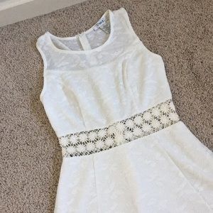White skater dress